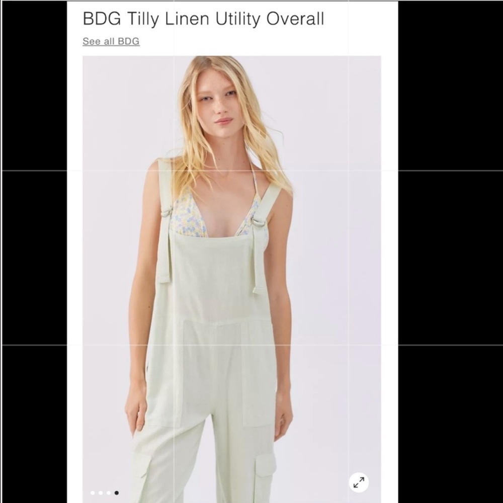 NWT Urban Outfitters BDG Tilly Linen Utility Overalls